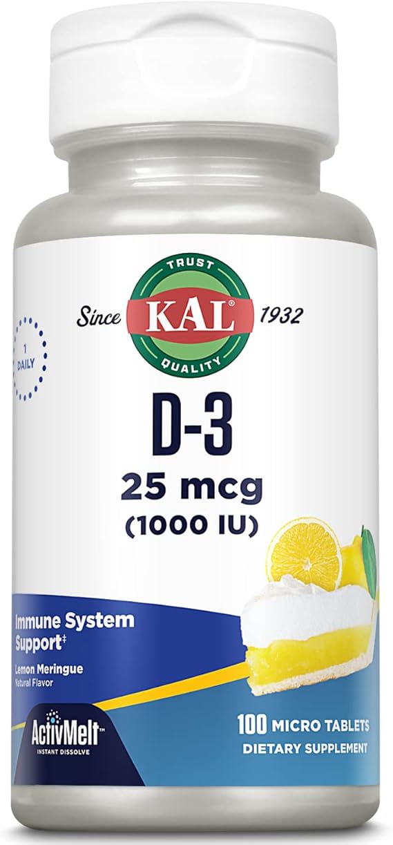 Kal D-3 1000 IU Lemon Meringue 100CT 25MCG Lozenge