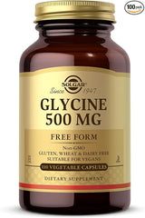 Solgar Glycine 500 mg Vegetable Capsules 100V cap