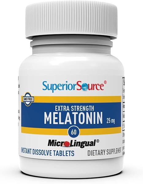 Melatonin Extra Strength 25 mg 60 Microlingual Tablets