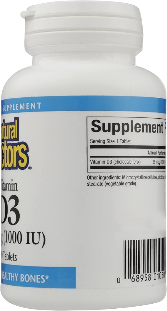 Natural Factors VITAMIN D3 25 MCG (1,000 IU) 90/TAB