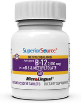 Activated B-12 Methylcobalamin 2,000 mcg B-6 & Methylfolate 1,200 mcg