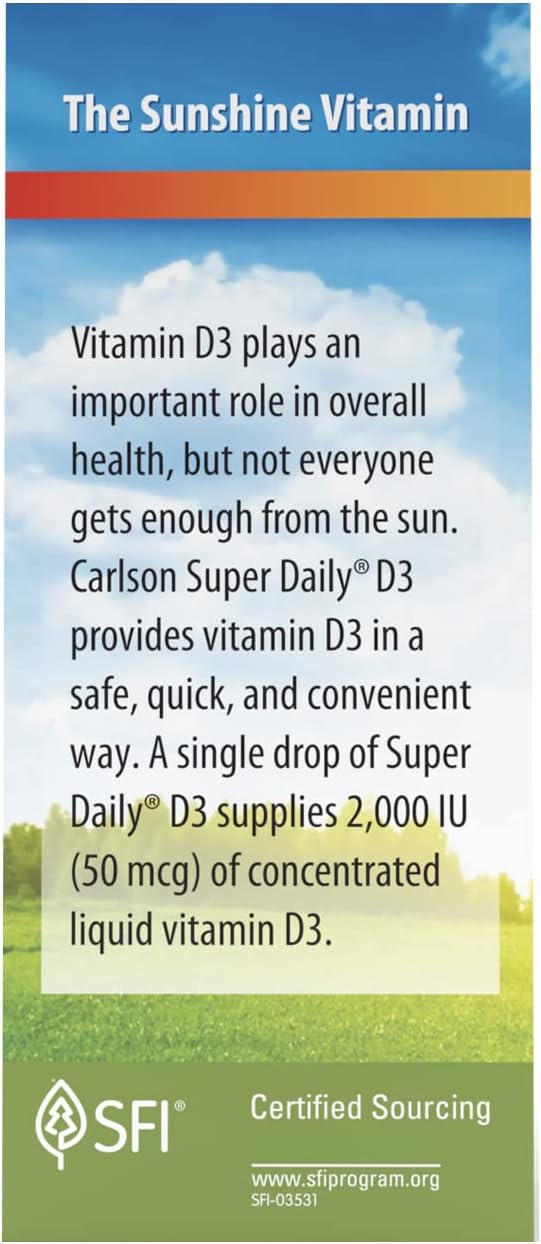 Liquid Vitamin D Super Daily D3 2,000 IU (50 mcg) Per Drop