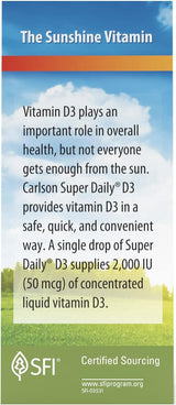 Liquid Vitamin D Super Daily D3 2,000 IU (50 mcg) Per Drop