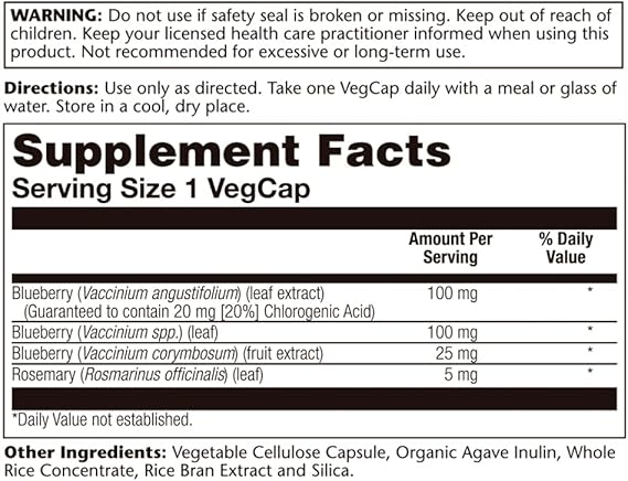 Solaray Blueberry Leaf Extract 100 mg