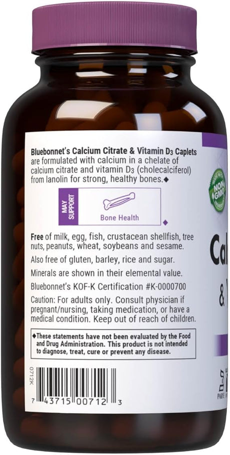 Bluebonnet Calcium Citrate & Vitamin D3