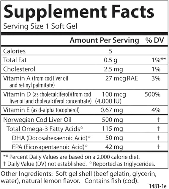 Solar D Gems 4,000 IU (100 mcg) Vitamin D3 + Omega -3s