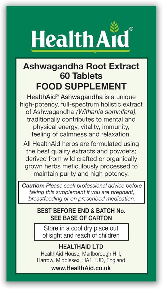 Ashwagandha Root Extract 350 mg 60 Vegan Tablets