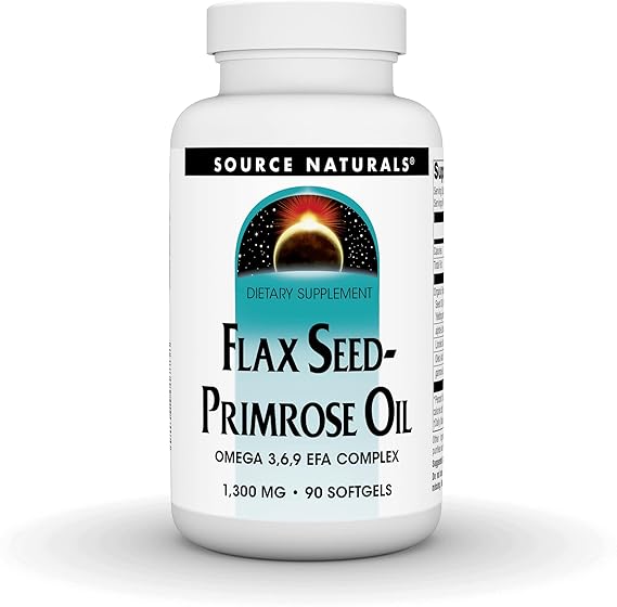 SOURCE NATURALS FLAXSEED-PRIMROSE 1300MG 90SG