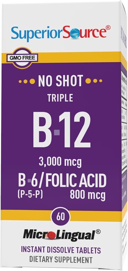 Triple B-12 3,000 mcg B-6/ Folic Acid 800 mgc