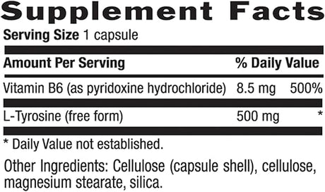 Country Life TYROSINE 500MG 100 Vegicaps