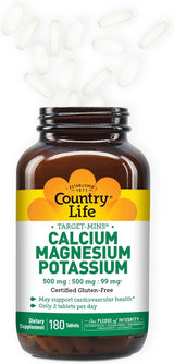 Country Life CALCIUM/MAGNESIUM/POTASSIUM 180 Tablet