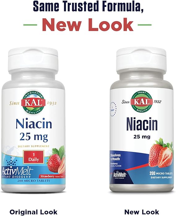 Kal Niacin Strawberry 200CT 25MG Tablet