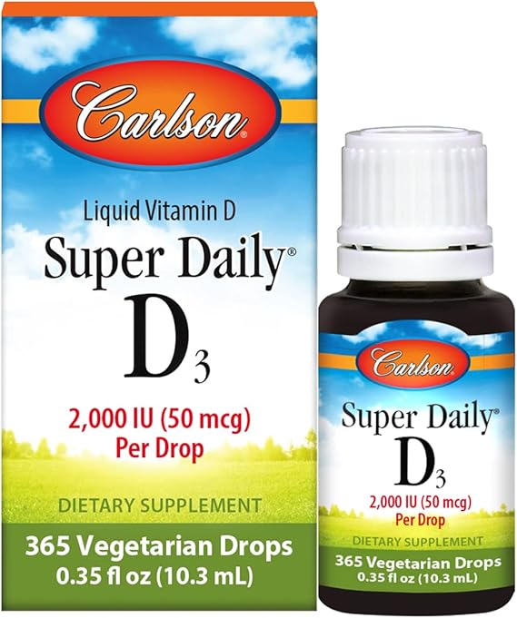 Liquid Vitamin D Super Daily D3 2,000 IU (50 mcg) Per Drop