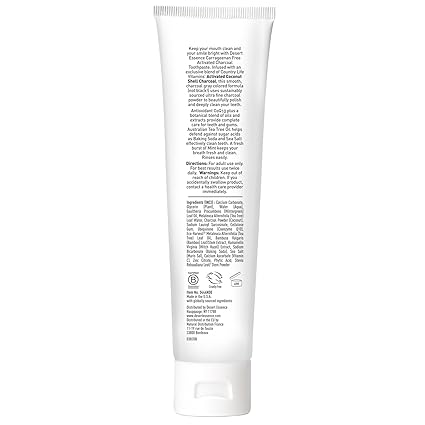 Desert Essence CHARCOAL TOOTHPASTE 6 Paste