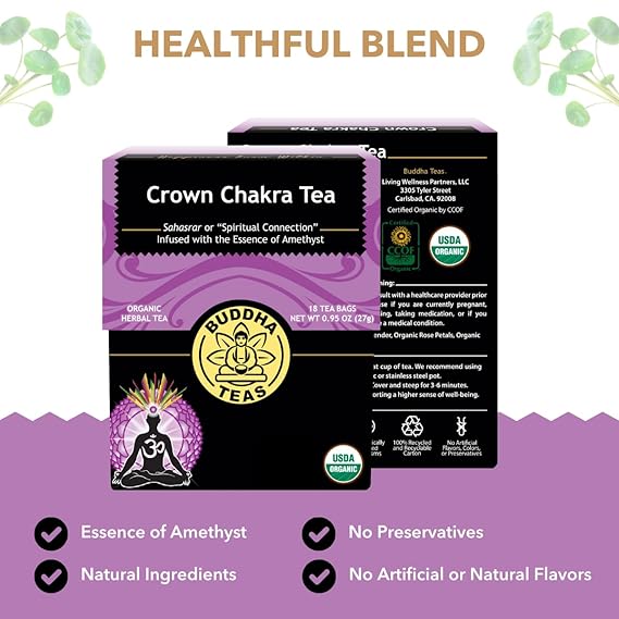 BUDDHA TEAS Organic Crown Chakra Tea 18 BAG