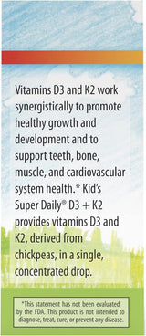 Carlson Kids Super Daily D3+K2 (25mcg (1,000 IU) & 22.5 mcg)