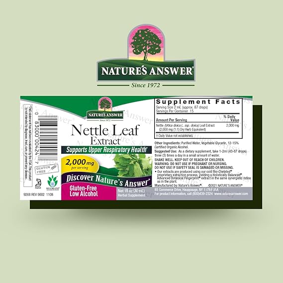 NATURE'S ANSWER NETTLES 1OZ