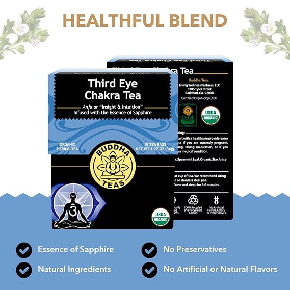 BUDDHA TEAS Organic Third Eye Chakra Tea 18 BAG