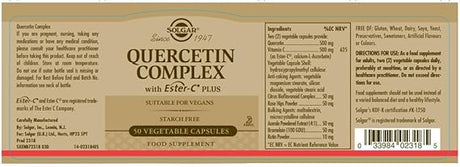 Solgar Quercetin Complex with Ester-C® Plus Vegetable Capsules 50V cap