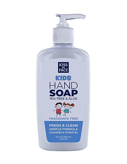 KISS MY FACE KIDS HAND SOAP TEA TREE & ALOE FRAGRANCE FREE 9 FLOZ