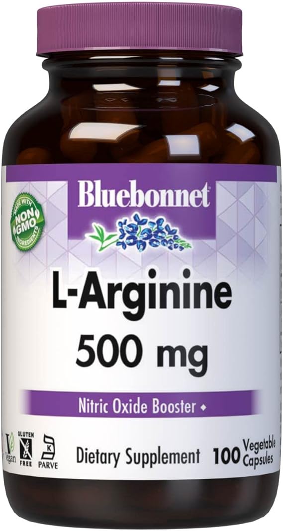 Bluebonnet L-Arginine 500 mg Nitric Oxide Booster