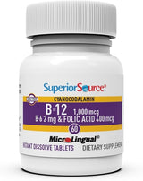 No Shot Cynocobalamin B-12 1,000 mcg & Folic Acid 400 mcg