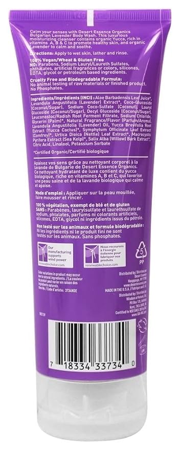 Desert Essence LAVENDER BODY WASH 8 Liquid