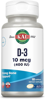 Kal D3 100CT 10MCG Softgel