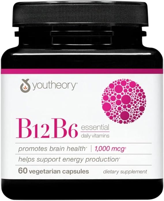 YOUTHEORY B-12 B-6 CAPSULES 60 CT