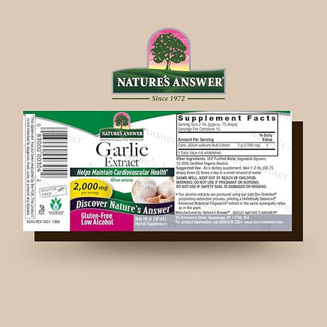 NATURE'S ANSWER GARLIC 1OZ