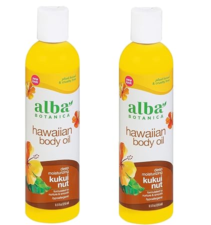 ALBA BOTANICA HAWAIIAN BODY OIL KUKUI NUT 8.5OZ