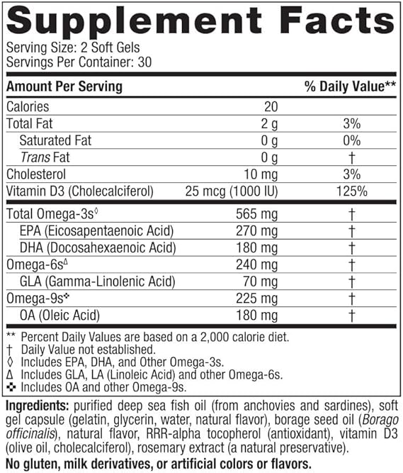 Complete Omega-D3 565 mg 120 Soft Gels