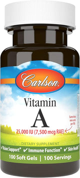 Vitamin A 25,000 IU (7,500 mcg RAE)