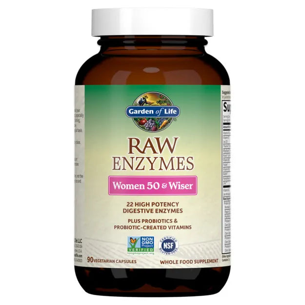 Garden of Life Raw Enzymes Women 50 and Wiser 90ct CAPSULES