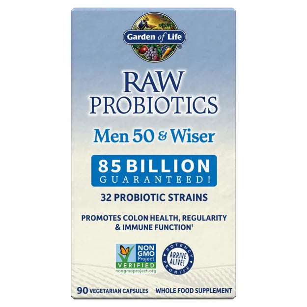 Garden of Life Raw Probiotics Men 50 and Wiser COOLER 90ct CAPSULES