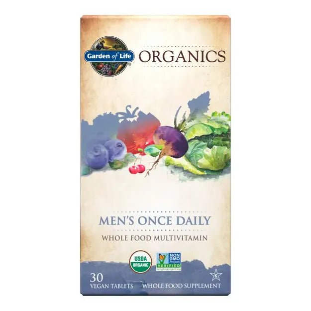 Garden of Life GOL Organics Mens Once Daily 30ct TABLETS