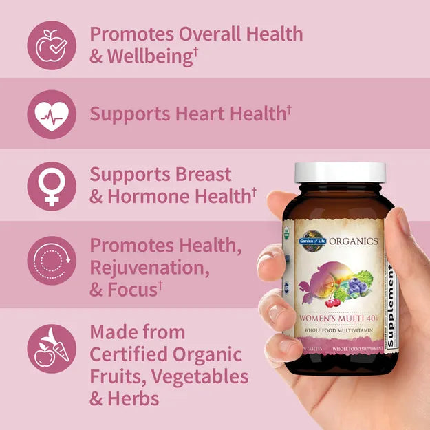 Garden of Life GOL Organics Womens 40 Multi 60ct TABLETS