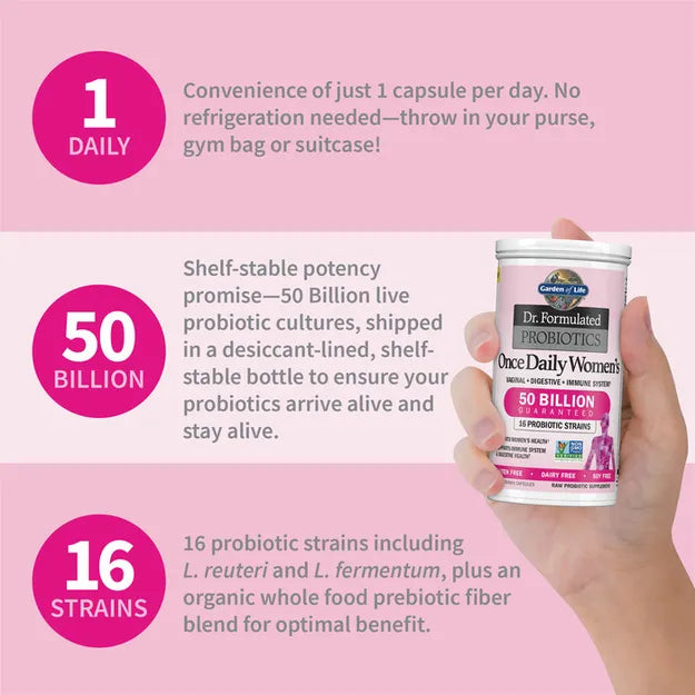 Garden of Life Dr. Formulated Probiotics Once Daily Womens SHELF 30ct CAPSULES