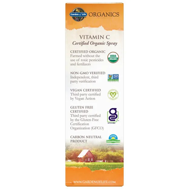 Garden of Life GOL Organics Vitamin C Orange-Tangerine 2oz LIQUID SPRAY