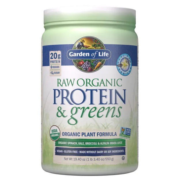 Garden of Life Organic Raw Protein and Greens Vanilla 550g POWDER