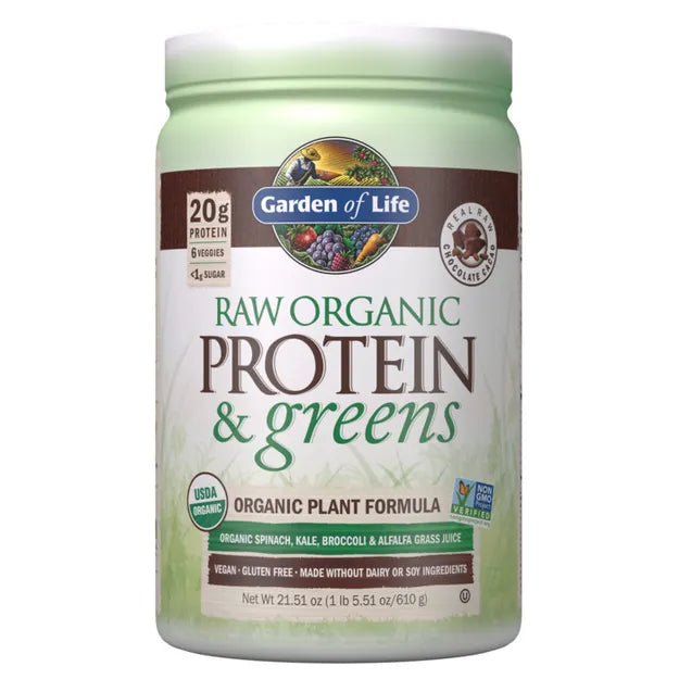 Garden of Life Organic Raw Protein and Greens Chocolate 610g POWDER