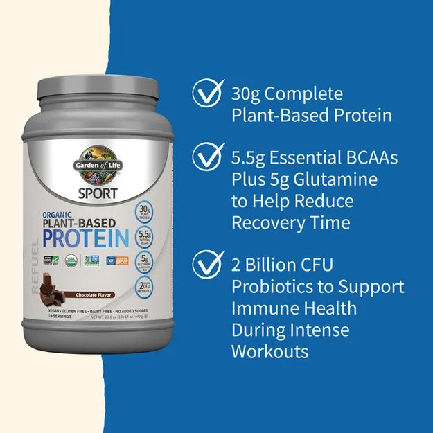 Garden of Life Sport Organic Plant-Based Protein Chocolate 840g POWDER