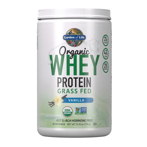 Garden of Life Organic Grass Fed Whey Vanilla 378g POWDER