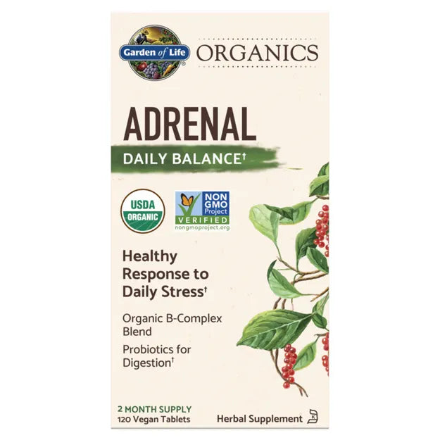 Garden of Life GOL Organics Adrenal 120ct TABLETS