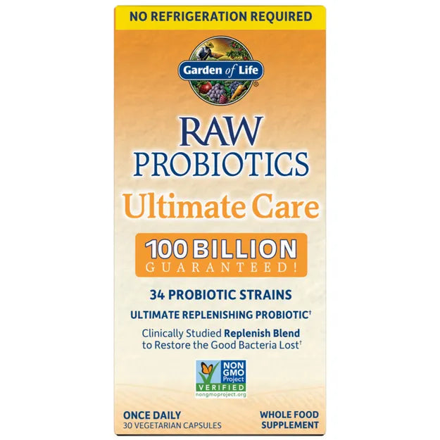 Garden of Life Raw Probiotics Ultimate Care SHELF 30ct CAPSULES