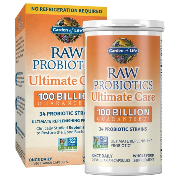 Garden of Life Raw Probiotics Ultimate Care SHELF 30ct CAPSULES