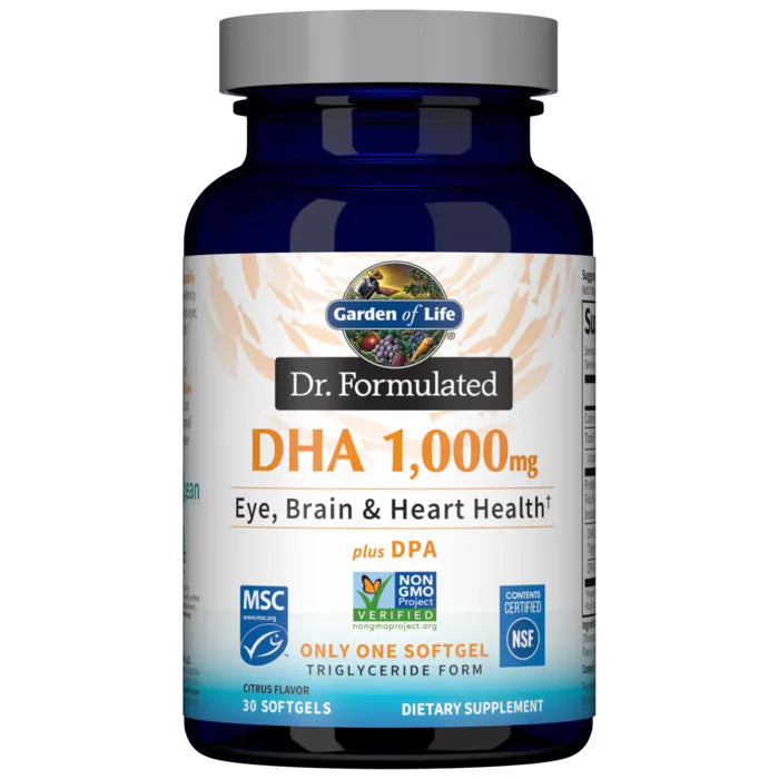 Garden of Life Dr. Formulated DHA 1000mg 30ct SOFTGELS