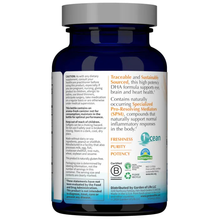 Garden of Life Dr. Formulated DHA 1000mg 30ct SOFTGELS