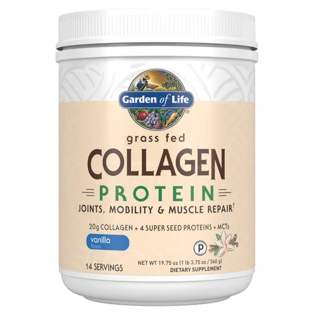 Garden of Life Grass Fed Collagen Protein Vanilla 560g POWDER