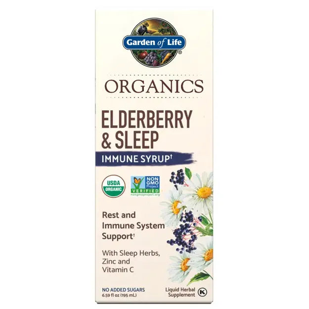 Garden of Life GOL Organics Elderberry and Sleep Syrup 6.59oz LIQUID